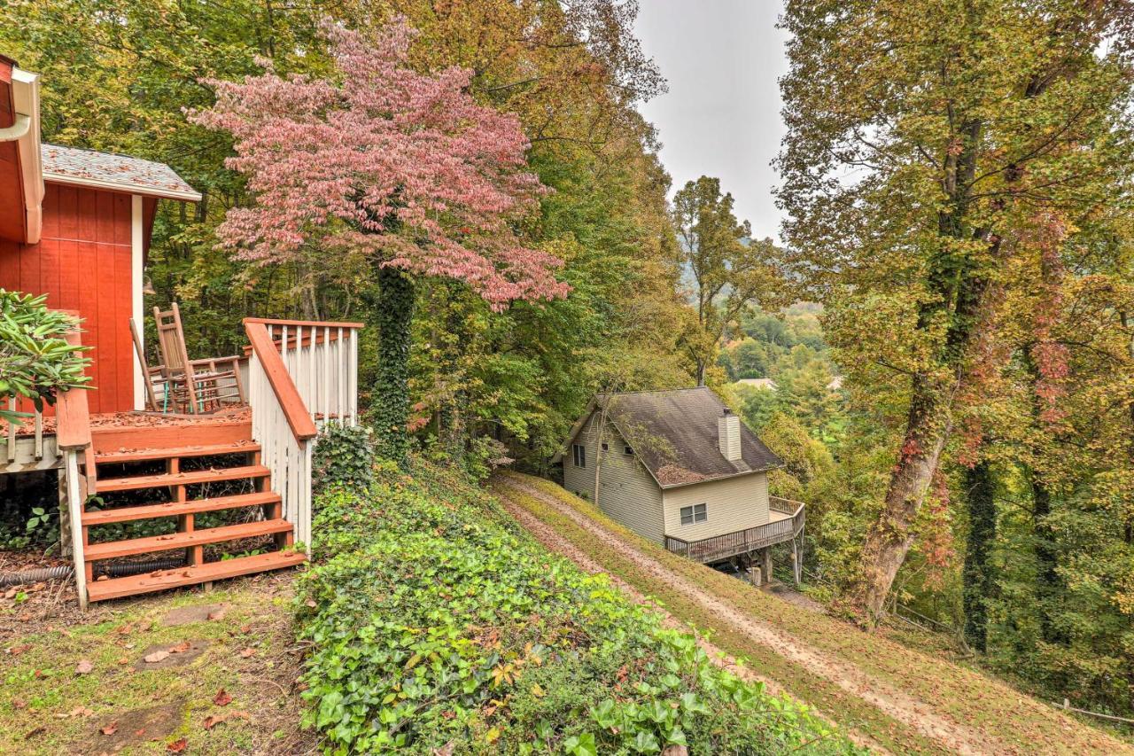 Rustic Red Cabin With Deck In Maggie Valley Club! Bagian luar foto